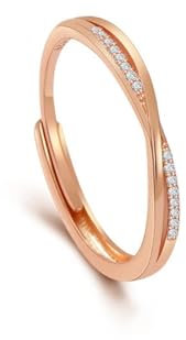 Mooyaya Bague croix simple personnalisée(Rose gold)