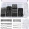 Epingle a Cheveux 500 Pièces Femme Pince Chignon U Epingle à Cheveux 2 pouce 2.36 pouce Barrette Cheveux 2 pouce 2.75 pouce Bandes de Cheveux Transparentes avec Boîte de Rangement(noir)