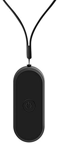Pqahffowr Hanging Neck Air Purifier, Stylish Personal Wearable Mini Portable Negative Ion Air Purifier Black