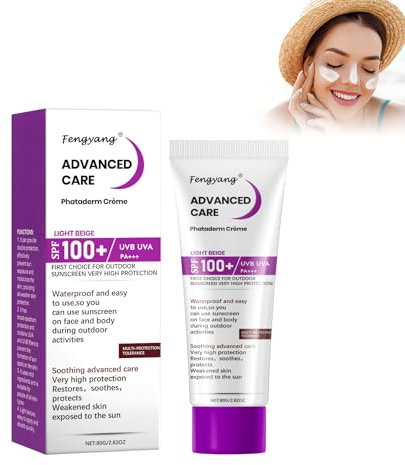 Fengyang® Sunscreen SPF 100, Sonnencreme LSF 100, Anti-Aging Sonnenschutz LSF 100, Feuchtigkeitsspengende Sonnenschutzcreme, für Alle Hauttypen