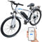 yocles 26'' Electric Mountain Bike for Adult, 4G Ebike with Removable Battery 36V7.8Ah, Men E Bikes City Commuter Bicycle with 7 Speed, 250Wh Motor, Dual Disc Brake(White)