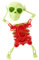 JOINPAYA Halloween-Party- Halloween -Dekorationen Stuffer Marionette Tiere Gefälscht Ornamente Zappelt Figuren Mini Federnd Kunststück Skelette Korb Kostüm Dinosaurier Plastik