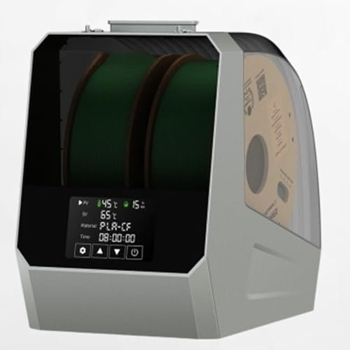 Caja secadora de filamentos, calentador PTC de 110 W con calefacción de 360°, temporizador de 48 horas, compatible con filamento de 1,75 mm y 2,85 mm, funciona con PLA, PETG, ABS, TPU, PC, PVA, PP
