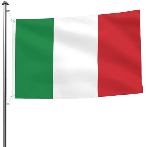 Bandiera da giardino con bandiera italiana, resistente allo sbiadimento, per esterni, dormitori - Bandiere decorative da giardino a tema festivo con occhielli in ottone