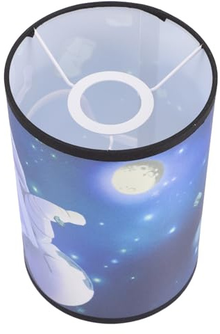 Weltraum Lampenschirm aus Gewebe und Eisen für Tischlampe, Blau
