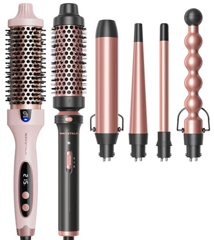 Wavytalk Blowout Boost Thermobürste Pink and Multi Curl 5-in-1 Lockenstab