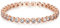 Kim Johanson Damen Tennis Armband *Emma* in Roségold mit weißen Kristallen besetzt rhodiniert inkl. Schmuckbeutel