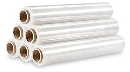 Bobina De Film Transparente Para Embalar En Caja De 6 Rollos 2 Kilogramos, 23my, 123 mt