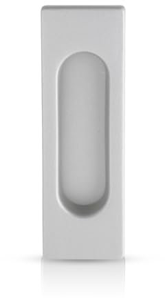 Gedotec Schiebetür Griff aus Metall [VERSENKT] Griffmuschel Schiebetür Silber matt eloxiert beschichtet I Muschelgriff eckig 125x40 mm I Möbelgriff zum Einlassen I Griffmulde Schiebetür Griffmuschel