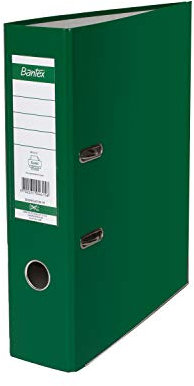 Bantex Ordner A4, Büroordner, Ringbuch, 8 cm Rückenbreite, 2-Ring-Mechanik, Dokumentenorganisator, Metall Kantenschutz, 15% mehr Kapazität als Standardordner, GRÜN, 20er Pack, 100551792
