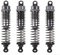 Hensych 4 Packung Einstellbares Öl 60mm 85mm 100mm Stoßdämpfer vorne und hinten aus Metall für 1/10 RC Auto LKW Teile Crawler Typ Axial SCX10 TRX4 D90 (Silber, 100mm)