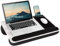 LAPGEAR Home Office Pro Lap Desk with Wrist Rest, Mouse Pad, and Phone Holder - White Marble - Fits up to 15.6 Inch Laptops - Style No. 91591