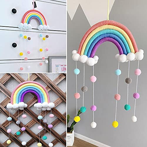 Woven Makramee Regenbogen Wandbehang Home Decoration Boho Room Decor Handgewebte Tapisserie Kinder Wand Dekoration