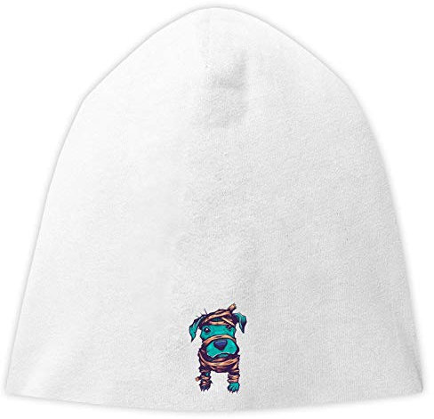 Generic Mummy Bandages Blue Dog Jersey Beanie Hut Dünne Slouch Cap Unisex One Size