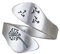 Vintage Verstellbarer Ring,S925 Sterling Silber Damen Löwenzahn Blume Gothic Finger Ringe Verstellbaren Ring, Vintage Punk Einzigartige Stereoskopische Übertrieben Ring, Mode Persönlichkeit Schmuc