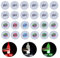 CDIYTOOL LED Coaster, 24 Pack LED Stickers Light Up Bar Drinking Coasters Tunnel Bottle Lighting Up Flash Cup Mat for Beer Wine Glass Beverage Mat Home Flashing Shots Light for Party, Wedding, Bar