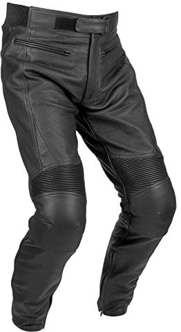 Noru Kuro Leather Motorcycle Pants Black