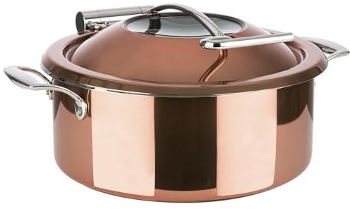 APS 12335 Chafing Dish, 4 pezzi, Ø 30,5 cm, altezza 17,5 cm, acciaio inox 18/8, effetto rame