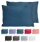 Komfortec 100% Baumwolle Kissenbezüge 2er Set 40x60 cm, Superweicher Premium Jersey Kopfkissenbezug 150 g/m², Kissenhülle, Tiefseeblau