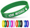 Personalisierte Silikon-Armbänder mit Textnachricht, benutzerdefinierte Gummi-Armbänder für Veranstaltungen, Motivation, Spendenaktionen, Bewusstsein, grüne