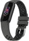 QINOUK Armband für Fitbit Luxe, atmungsaktiv, leicht, weiches Silikon-Design, zweifarbiges Armband, Sport-Ersatzband für Damen und Herren, für Fitbit Luxe-Schwarz / Grau, For Fitbit luxe, Silikon