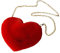 Damen Handtasche Herz, Umhängetasche Klein Plüsch, Herz Kunstfell Handtasche, Süße Heart Bag, Herz Clutch Geldbörse für Cocktail Outdoor Karneval Reisen Alltag Festival Geschenk, Rot