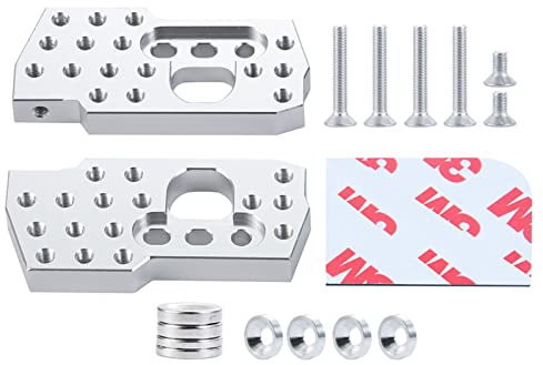 PULJIM Metall vorne hinten Stoßdämpfer Halterung Stoßdämpfer Dämpfer Ständer passend für 1/10 Axial Wraith 90018 RC Crawler Auto (Farbe: Silber Front)