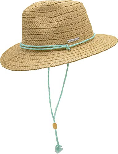 CHILLOUTS Salinas Hat Sonnenhut UV Schutz Damen, Frauen Strohhut, Faltbar, Elegant, braun, S-M