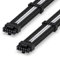 EZDIY-FAB 16AWG PCI-e 5.0 12VHPWR PSU Sleeved Cable, 600W 12+4 Pin Male to 12+4 Pin Male Cable for RTX 3090Ti/4070Ti/4080/4090, 60cm/23.62in-Black White
