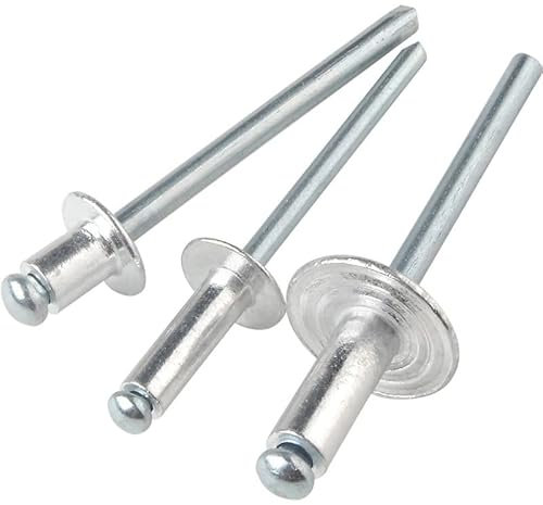 M4 Aluminium Pilzkopf Bruchdorn Blindnieten 4mm x 6 8 10 12 13 16 20 25mm Nagel Pop Nieten für Möbel Auto Flugzeuge-M4x8mm,100Stk