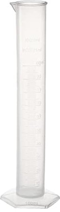 YOKIVE Messung Zylinder Plastik Messzylinder Mehrzweck Toll für DIY Projekt Wissenschaft Lab (Klar Weiß 100ml)