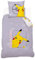Housse De Couette Pikachu Pokémon 140x200 cm + 1 Taie d'oreiller 63x63 cm - 100% Coton - Mauve
