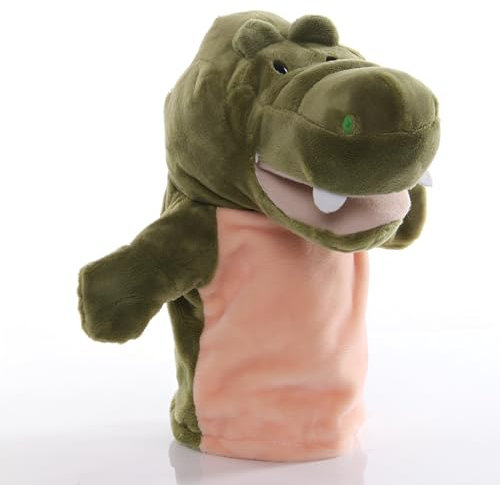 Proumhang Handpuppen für Kinder,Weiche Plüsch Zoo Tier Puppe für Kinder Kleinkinder Jungen Mädchen,Für phantasievolles Spiel,Showtheater,Partyzubehör (große bewegliche Münder) Krokodil 25cm