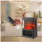 PoêLe à Gaz Effet Flamme Trois Secondes De Chauffage Rapide, Trois Niveaux De RéGlage, Radiateur CheminéE, avec TéLéCommande, éCran Tactile Fausse Cheminee Decorative Effet Flamme