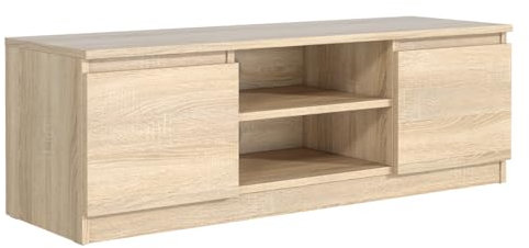 MebLocker Meuble TV Bas 160 cm - Étagère Suspendue - Design Moderne (Chêne Sonoma)