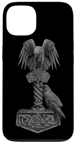 Wikinger nordische Mythologie Thors Mjolnir Odins Huginn & Muninn Hülle für iPhone 13