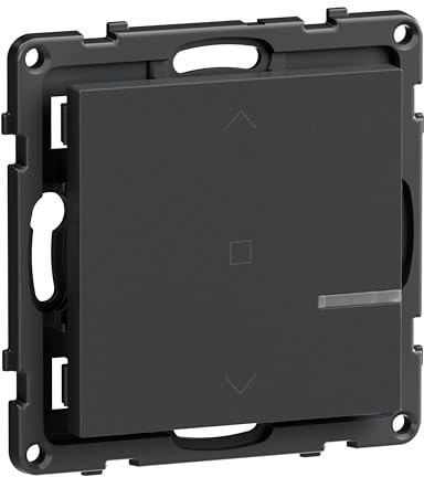 LEGRAND, SEANO with Netatmo Wandsender Rollladen, Ansteuerung von vernetzten Rollladenschaltern, Extraflache Installation, 3 V-Knopfzellen enthalten (8 Jahre Lebensdauer), Farbe: Anthrazit, 765939