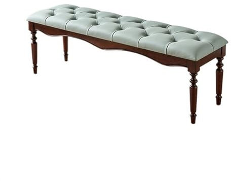 yixinzi-2024 Bettbank Nachttischbank aus Holz, 1,4 m, Leder, Retro-Stil, Schlafzimmermöbel, Einstieg, Schuhwechselbank, Sofabank Sitzbank