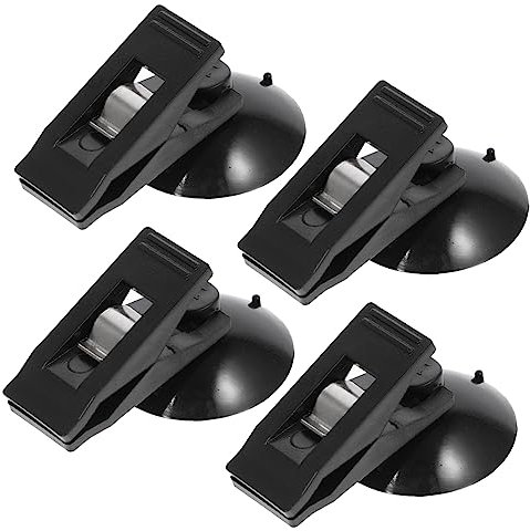 Mikinona 4stücke Saugnapf-klammern Auto Clipse Für Parkscheine Kfz-dokumente Kartenhalter Schwarz Einfache Montage Vielseitig Verwendbar Für Tickets Zertifikate Und Bankkarten
