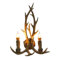 YUNRUX Geweih Wandleuchter Innen Wandlampe mit Hirschhorn Antike Hirschkopf Wandleuchte Wandlampe Vintage Innenwandleuchte Beleuchtung Gebogenenlampe Wandlicht Licht (2 E14 Glühbirnen geliefert)
