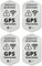 iSecur 4er GPS Tracking Aufkleber Set I 3 x 5 cm I Warning GPS-Gesichert I außenklebend wetterfest I Silber metallic I hin835