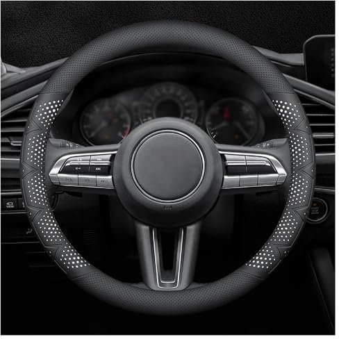 Auto Lenkradbezug, für Audi Q4 Sportback e-tron 2021-2024 Anti Rutsch Lenkradabdeckung Lenkradschoner, Auto lenkradschutz Zubehör,B-O 38cm