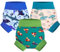 FLYISH DIRECT Pañal de Natación Bebés Reutilizable, Pañales para Piscina Elásticos, 3 Pares de Pañal Bañador Bebés Reutilizable para Niños y Niñas, 1-2 años, Verde