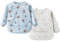 KAMHBE Lätzchen mit Ärmeln 2 Pack Baby Langarmlätzchen Weiches Wasserdicht Mess Proof Lätzchen Baby zum Stillen