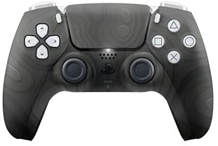 Controller Skin RETRO VINTAGE EPOCA FORMA NERA per PlayStation 5 (PS5): Sticker Adesivo per Personalizzare Il Touch Pad Joystick Completo Squadre Calcio STAMPA IN 4K