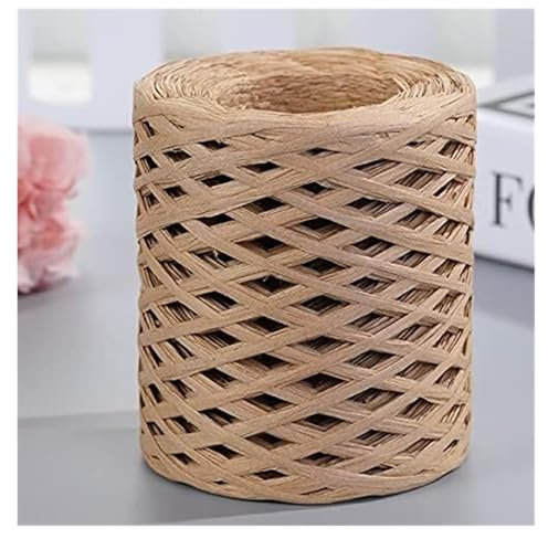 CvbGNJm Raffia Yarn Hand-knitted Lafite Raffia Straw Paper Yarn Baking Packaging Belt Rope Crocheting Summer Hat Bags(10)