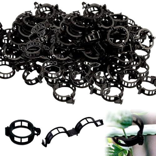 HomeJoySet Neu 2025! 100 Weiße, Gesicherte Pflanzenclips Aus Kunststoff – Ideal for Kletterpflanzen, Spaliere, Obst Und Veredelungen(B,150)
