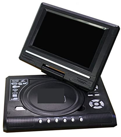 Travel DVD Player, 7.8 Inch TV Home Car DVD Player Portable HD VCD CD MP3 HD DVD Player USB RCA Portable Cable Game 16:9 Rotate LCD