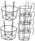 Hemobllo 1 Juego Soporte para Flores Colgante para Interiores Redondo con Barandilla para Colgar Macetas con Ganchos para Alféizar De Ventana Jardineras Soporte para 6 Piezas