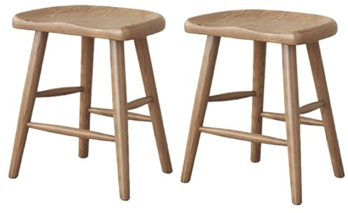 GUAWJRZDP Esszimmerstühle Aus Holz, Küchenstuhl Im Landhausstil, Esszimmerstuhl, Armloser Stuhl Für Küche, Wohnzimmer, Schlafzimmer, Arbeitszimmer, Balkon(Natural,2PCS)